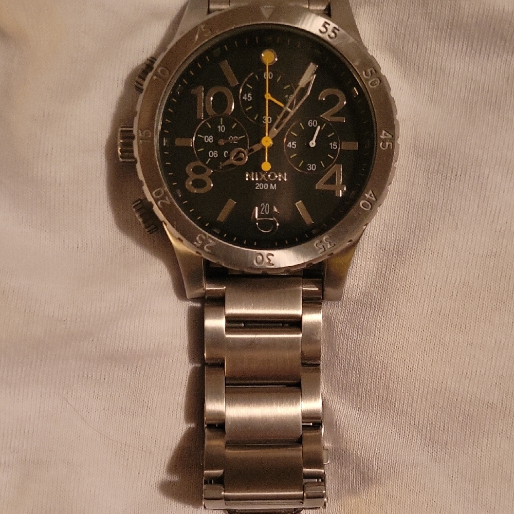 Nixon Silver and Black Watch